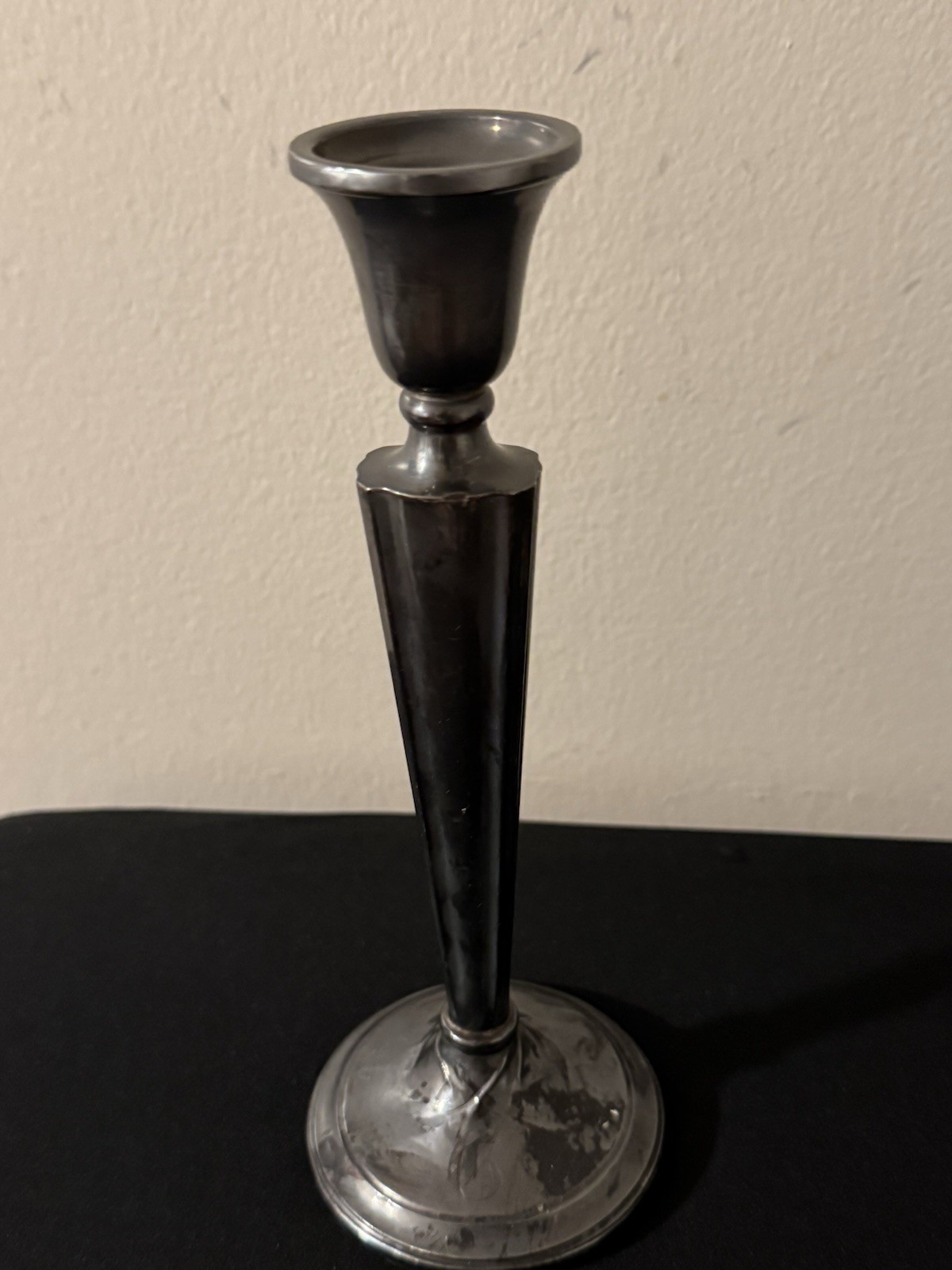 Vintage Sterling Silver Cemented Reinforced Candlestick Monogrammed