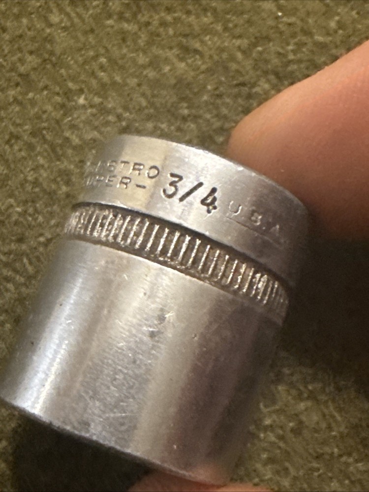 Vintage Indestro Tools 3/4” Socket 3/8" Drive USA 🇺🇸 Nice!