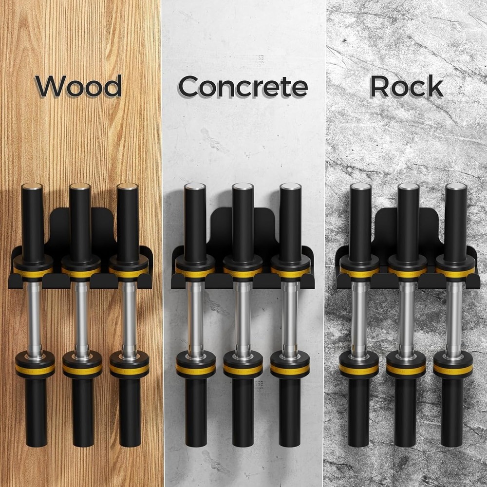 Space-Saving Barbell Hanger - Fits Standard & Olympic Bars for Easy Access