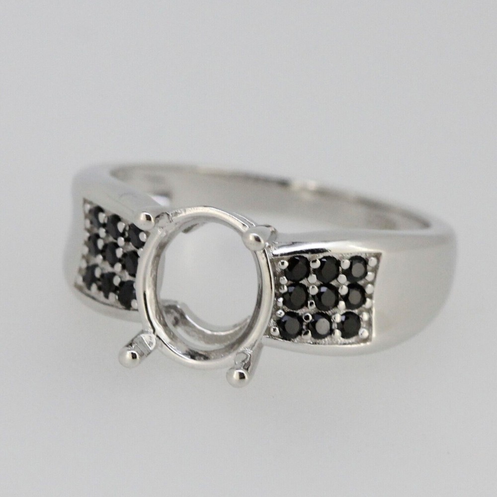 Sterling Silver Semi Mount Ring Setting Oval OV 10x8mm