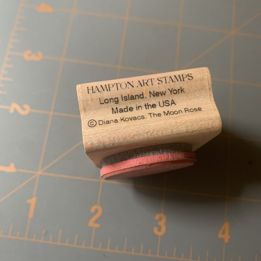 Hampton Art- Wood Rubber Stamp Round Circle Dot