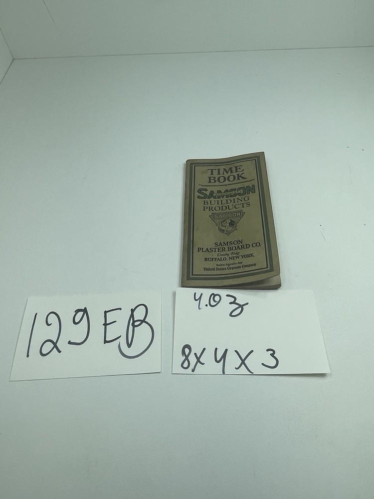 Samson Plaster Board Co. -Samson Building Products Time Book