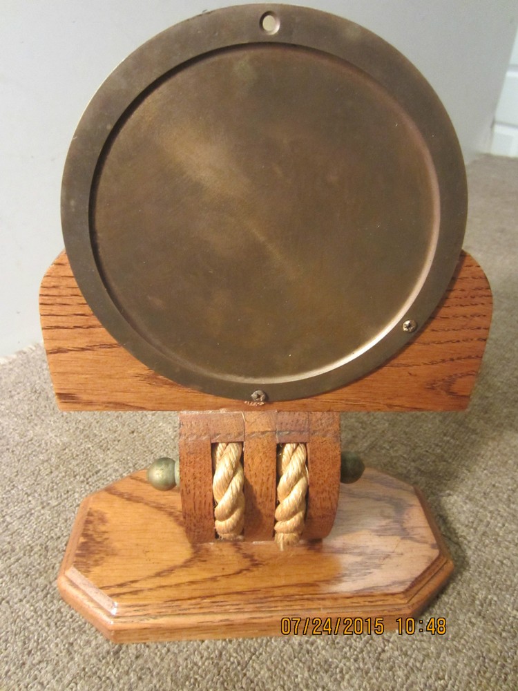MARITIME, SOLID BRASS, SHIP'S TABLE TOP CLOCK