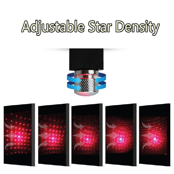 USB Atmosphere Decoration Red Car Interior, Ceiling LED Projector Light