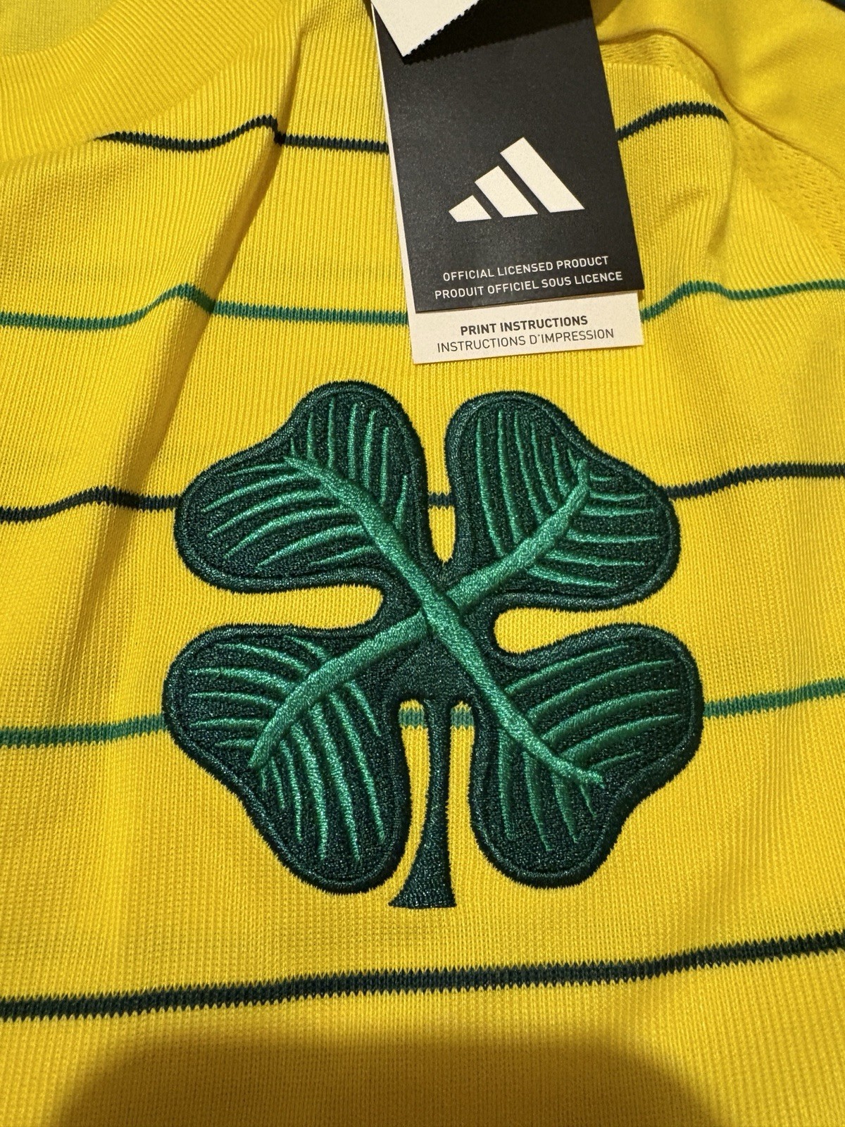 2024/25 Men’s Medium Celtic FC Away Kit Jersey Adidas Yellow Brand New With Tags