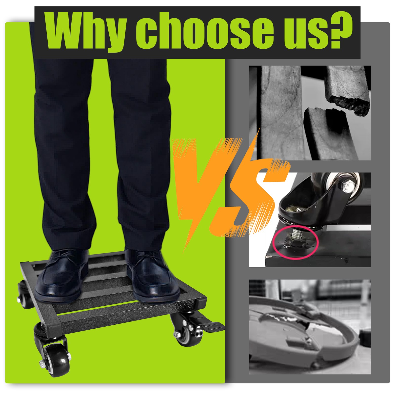 8" 10" 12" 14" 16" 18" 20" Aluminum Heavy Duty Plant Caddy w/ Wheels Plant Stand