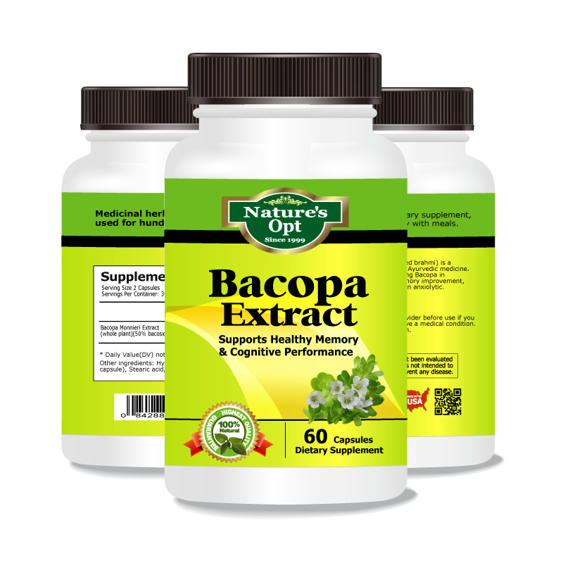 Bacopa Extract, Supports Memory and Cognitive Performance, Mental Focus