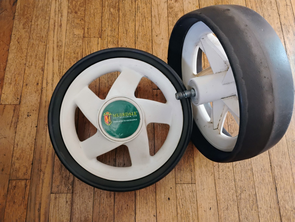 Muirdale push golf caddie wheels 2 @ 9.5"