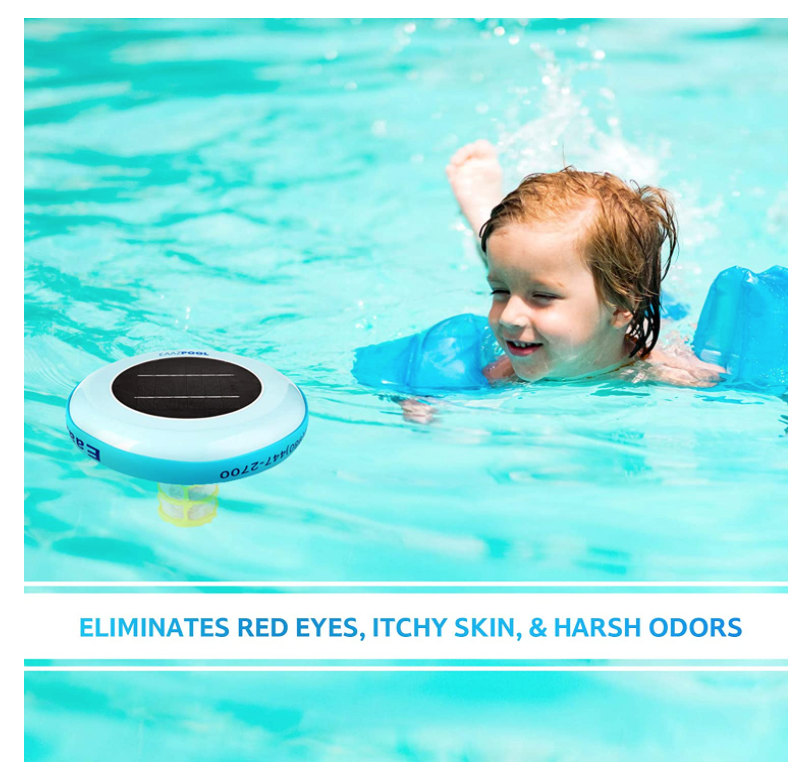 EAAZPOOL Solar Pool Ionizer | Pool Cleaning Device | Purifies Pool Water