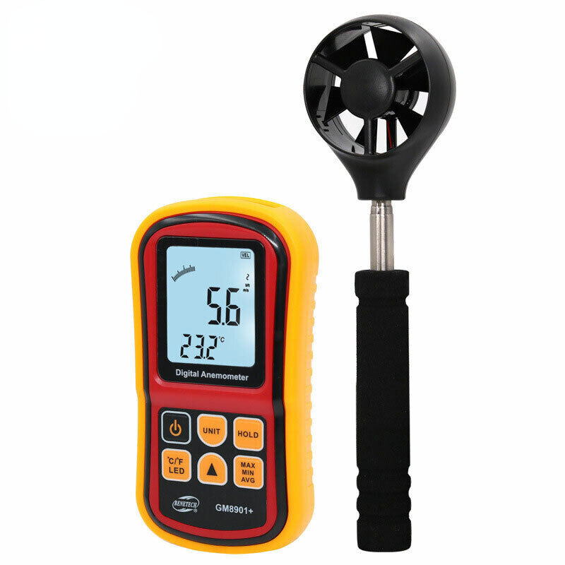 Handheld Portable Digital Anemometer Wind Speed Meter Thermometer Sailing LCD