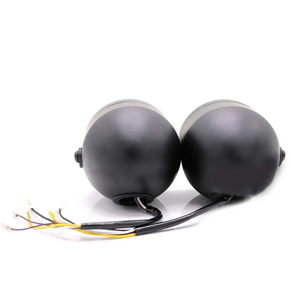 2PCS Black Modified Front Headlight Suitable FIt for Harley Headlight Light Bulb