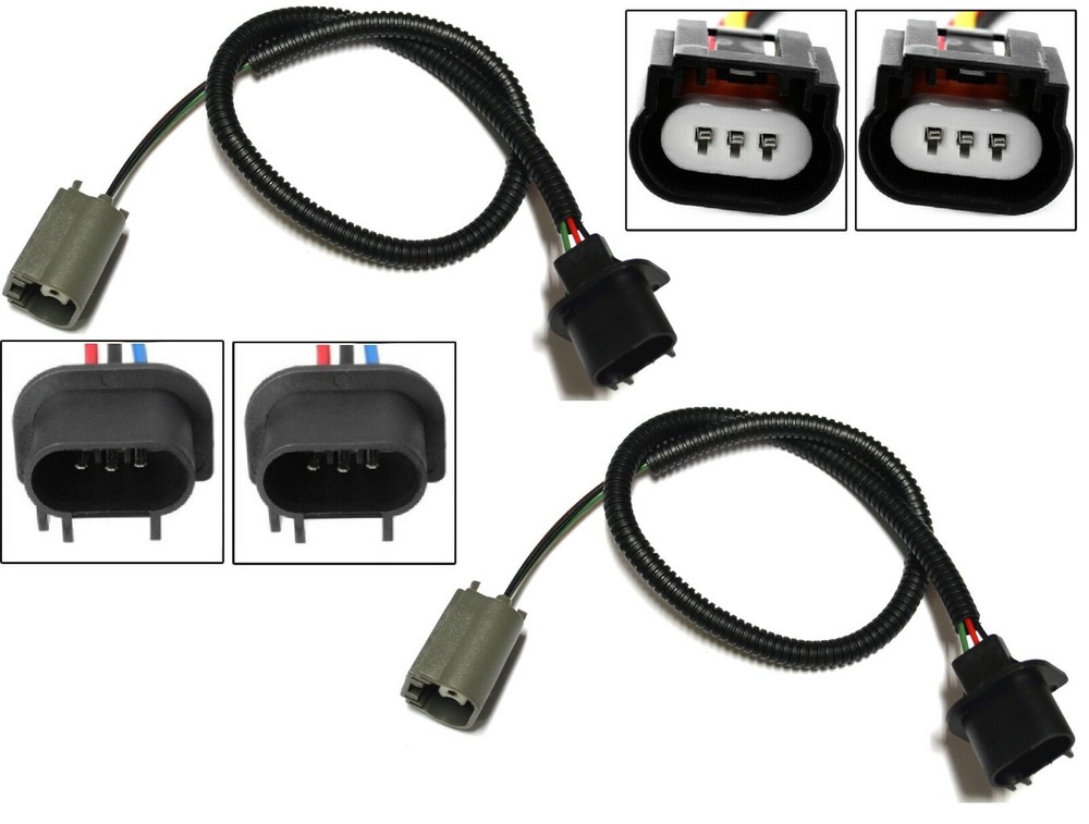 Extension Wire Ceramic 9008 H13 Two Harness Head Light Replacement Plug Adapter