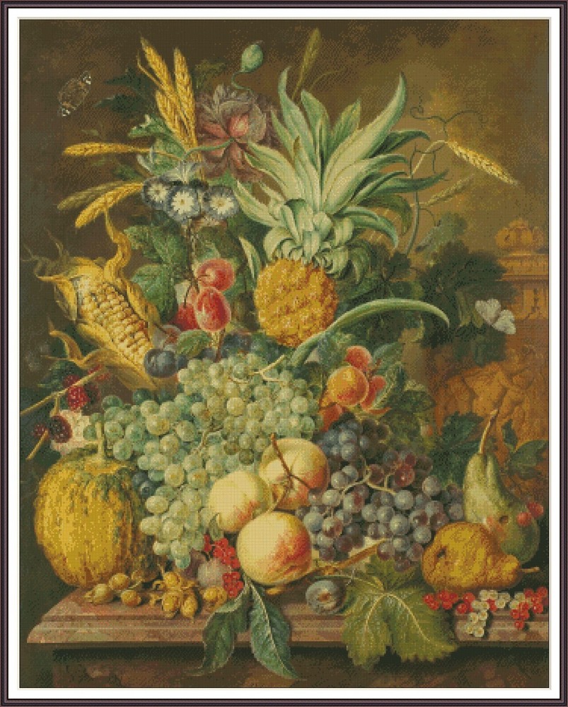 Variation on Flowers 579 Chart Counted Cross Stitch Pattern