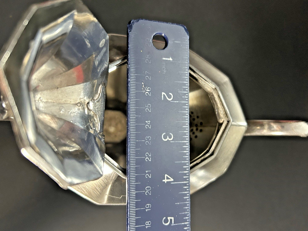 Antique Reed & Barton Silverplate Teapot Octagonal Paneled No. 3690 Monogram