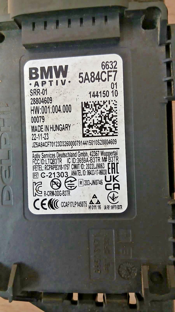 BMW SRR RADAR SENSOR CLOSE RANGE OEM 5A84CF7