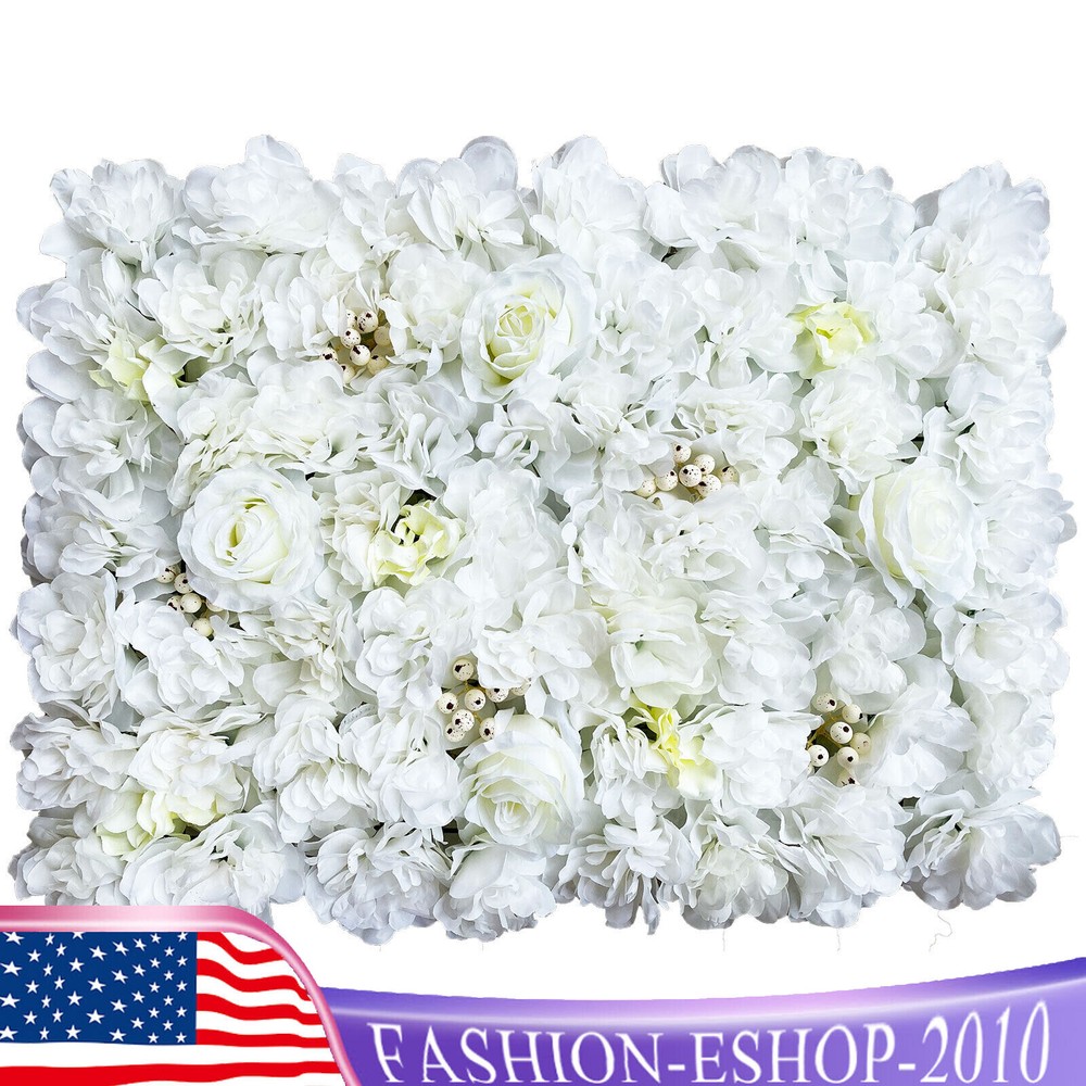 12* Artificial Flower Wall Panel Wedding Backdrop Event Party Flower Wall Panel