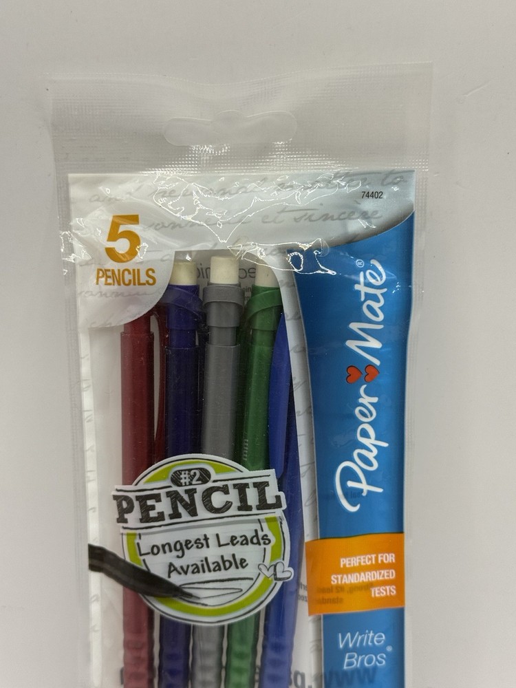 Paper Mate Write Bros Mechanical Pencils, 0.7mm, Refillable, 5 Count, 2012 NOS
