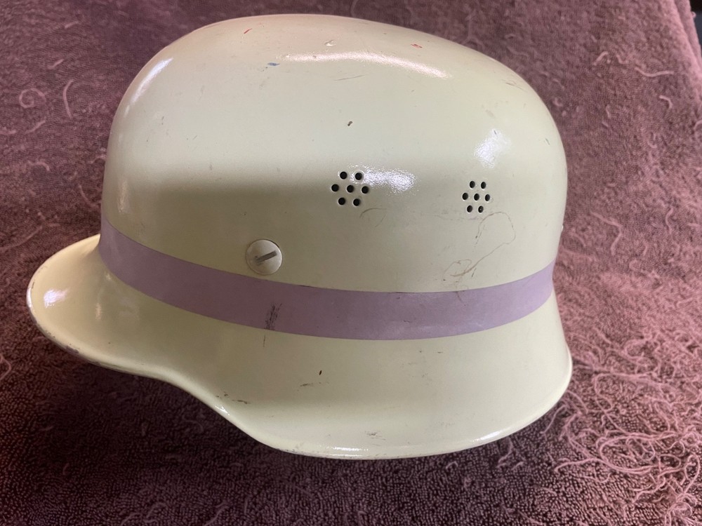 GERMAN FIREMANS HELMET-Owner Named
