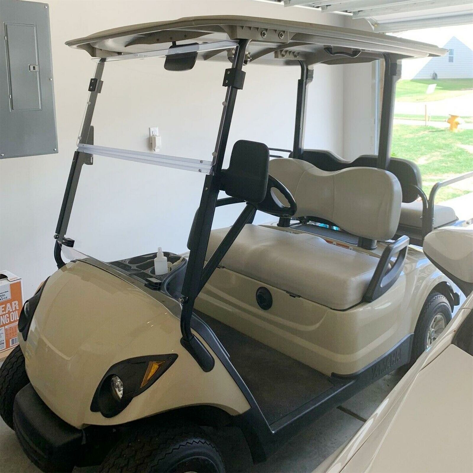 For Yamaha DRIVE G29 2007-2016 Clear Windshield Folding Golf Cart Windscreen