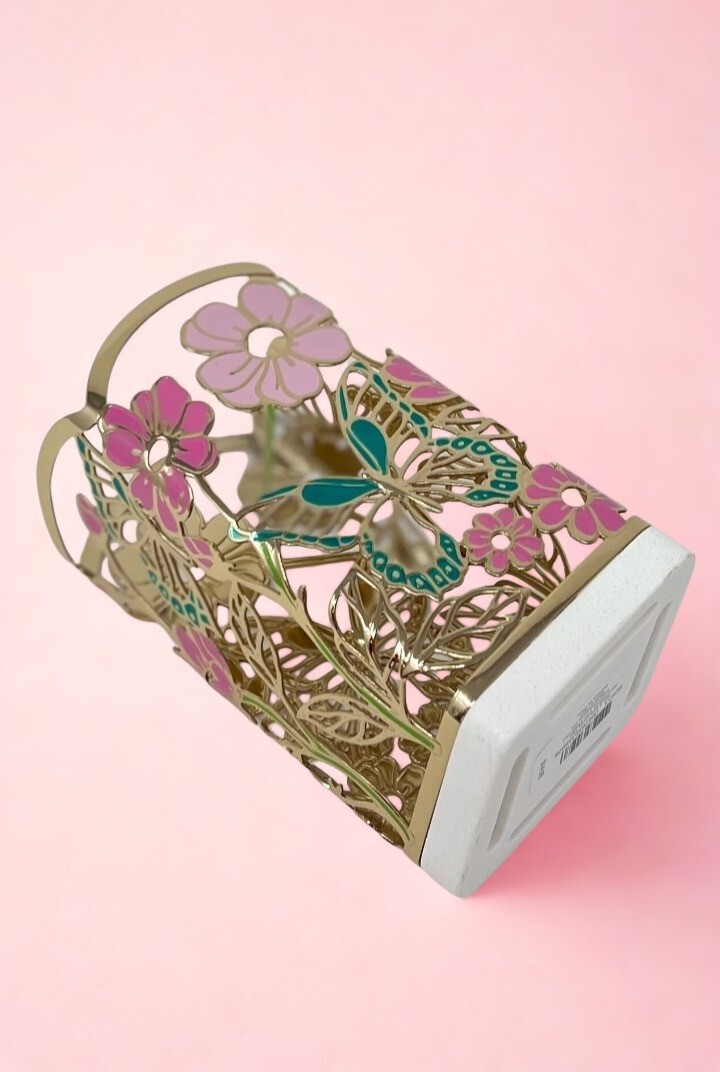 BUTTERFLIES IN THE GARDEN METAL FOAMING SOAP HOLDER SLEEVE Bath And Body Works