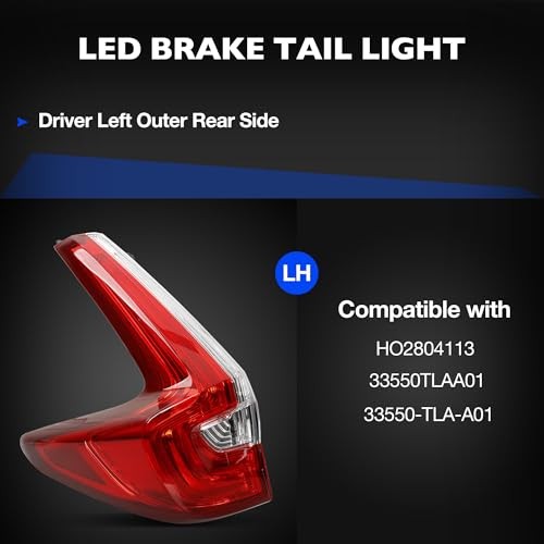 Tail Light Assembly Compatible with Honda CRV 2017 LH Driver Side 2017-2019