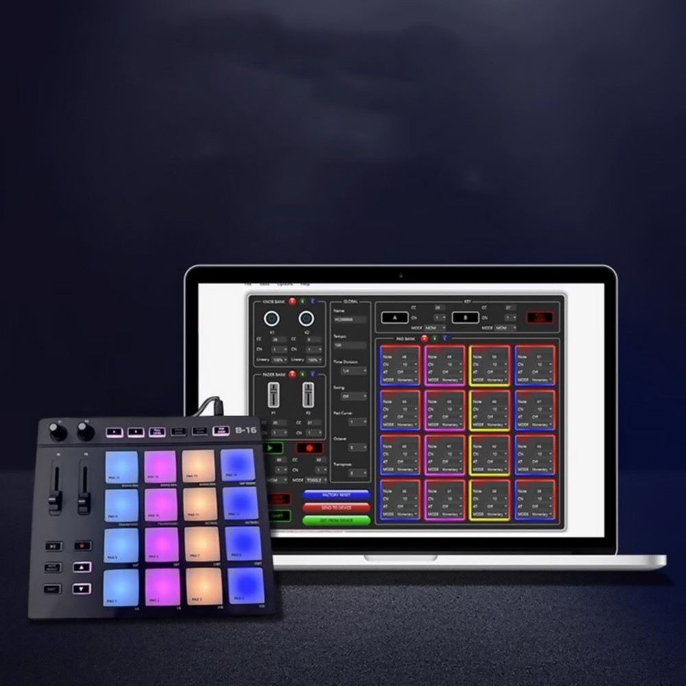 NEW MIDI Pad Controller Beat Maker Machine For Finger Drumming Music Making