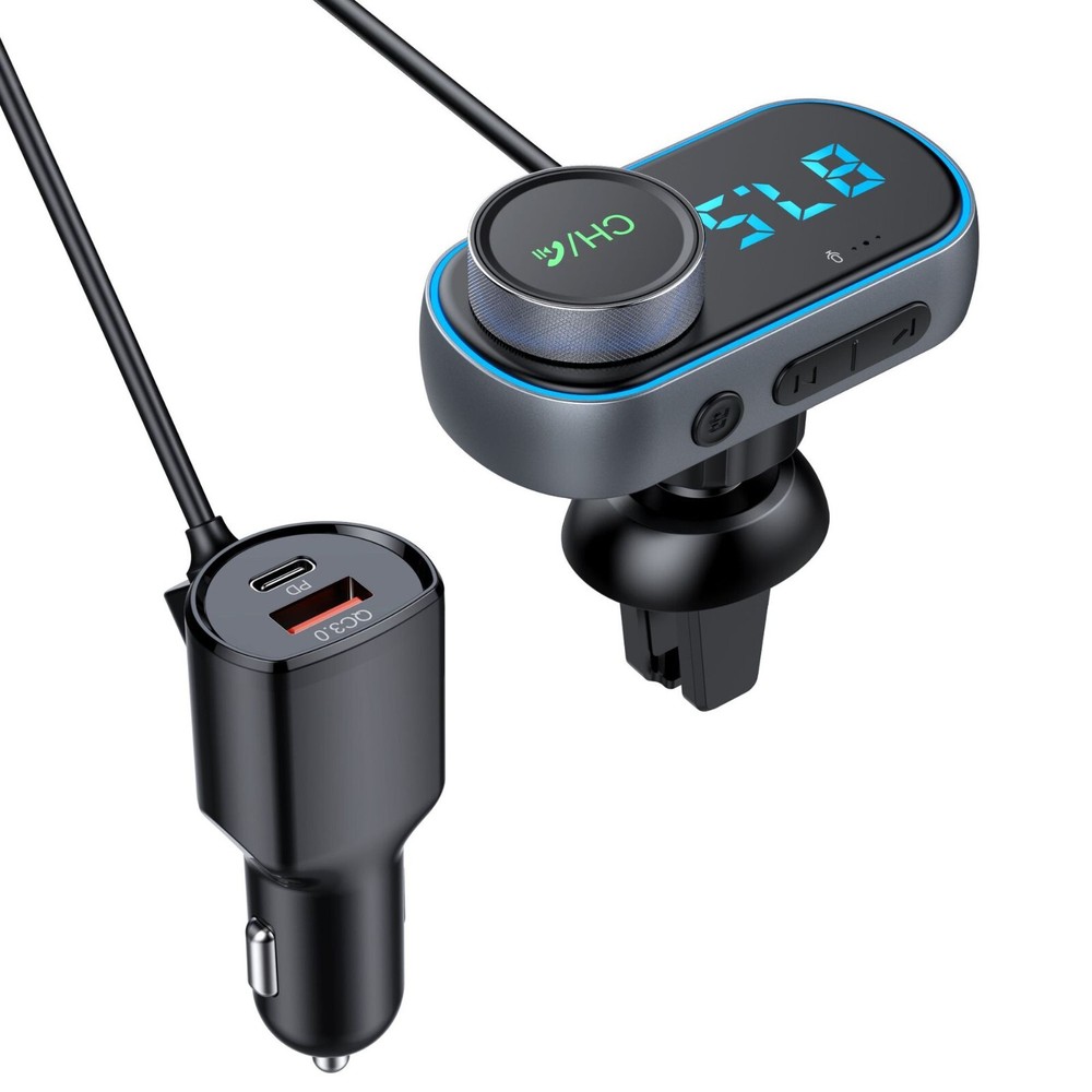 Wireless Bluetooth 5.0 Car FM Transmitter Radio Adapter USB 3.0 Type C Charger