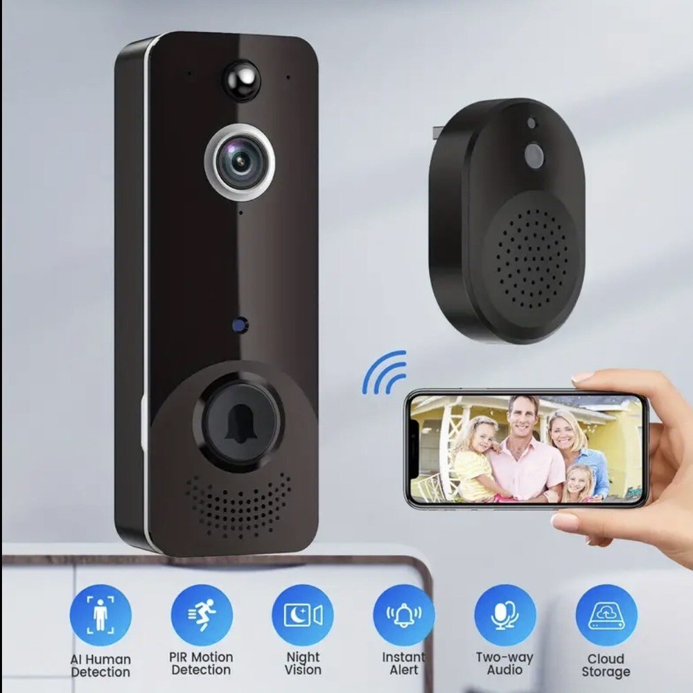 Smart Doorbell Camera- 2 Way Audio - Wireless