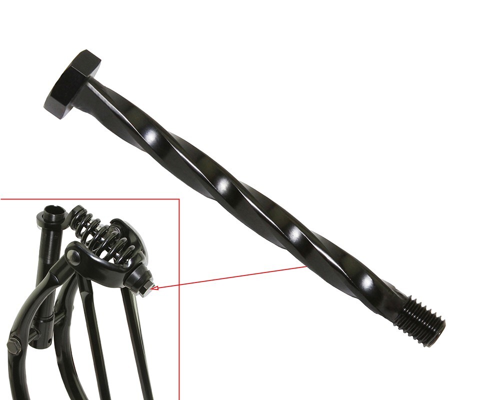 TWISTED CENTER SPRING BOLT BLACK