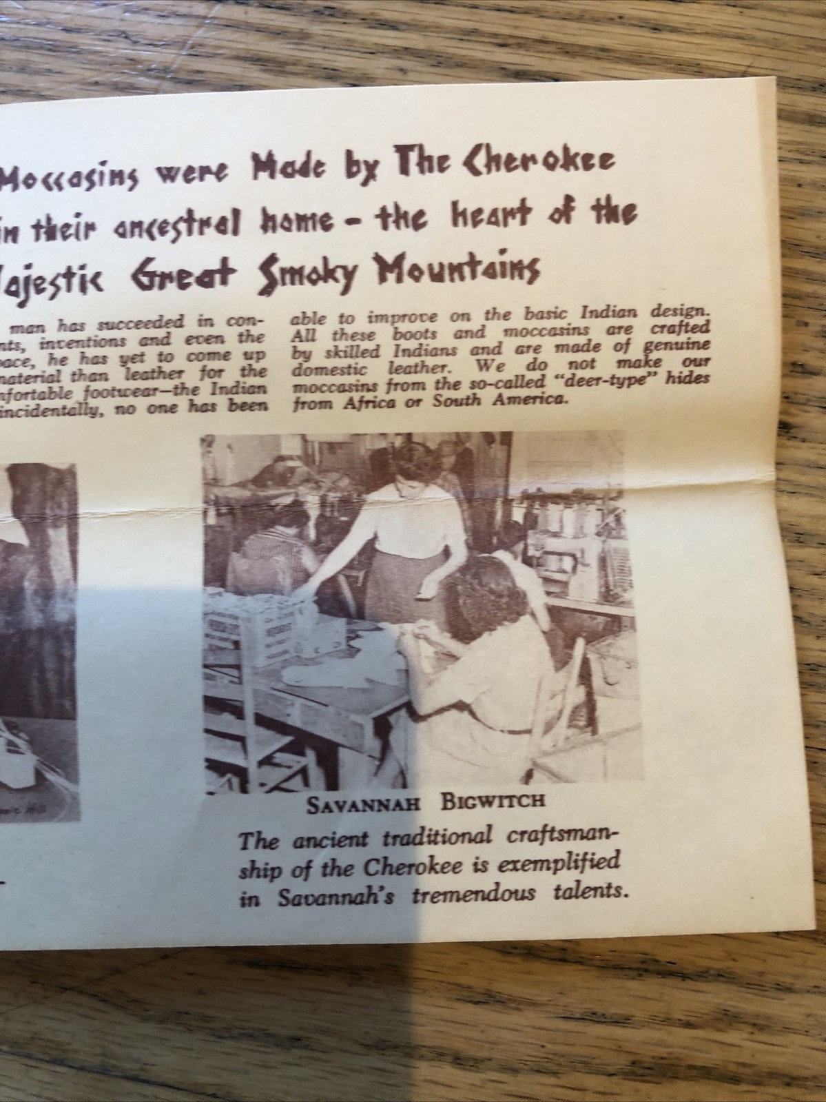 Vintage Genuine Indian The Cherokees Moccasins Size F 7 Natural NEW Q