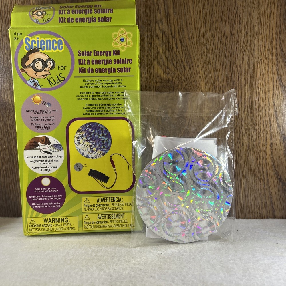 Science For Kids Mega Science Box. Solar Energy Kit. 4 pack READ.