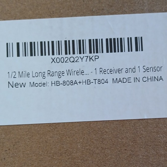HB-808A+HB-T804 Wireless Long Range Alarm System Receiver & Sensor