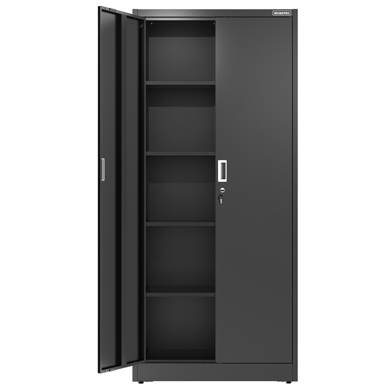 WORKPRO Storage Cabinet Metal Garage Cabinets Tall Locking Steel Cabinet 900 LBS