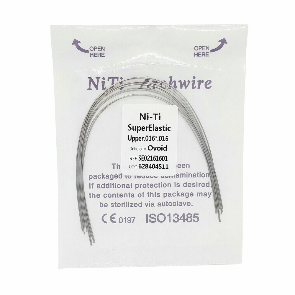 Dental Super Elastic NITI Rectangular Arch Wire Ovoid Natural Square Upper/Lower