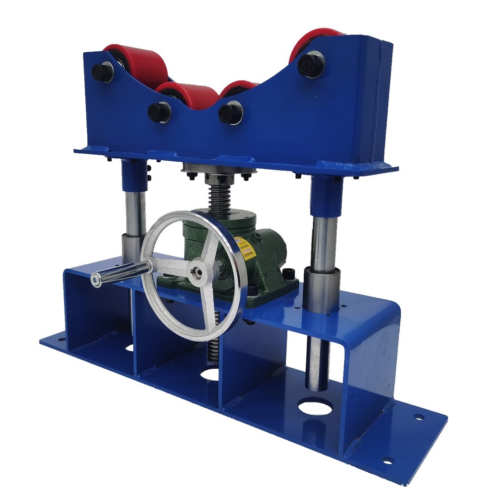 2-Pcs 1100Lbs Capacity Manual Roller Accurate Rolling Support Frame for Welding