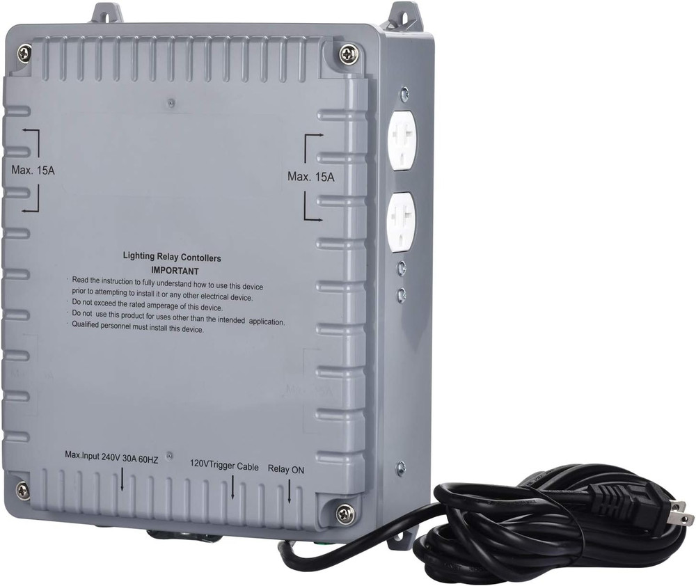 4-Light Controller with Trigger Cord, 4 Lighting Relay Controller, 120/240 Volt,