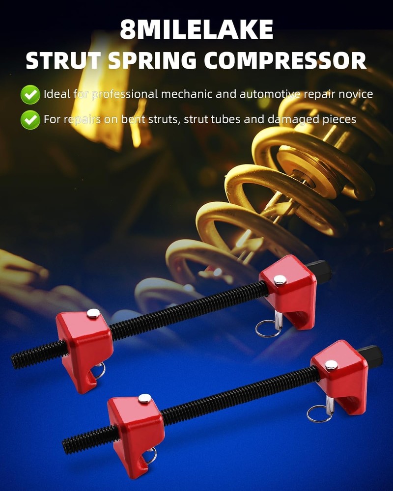 2Pcs Coil Spring Compressor Tool Set Strut Remover Installer Suspension Tool