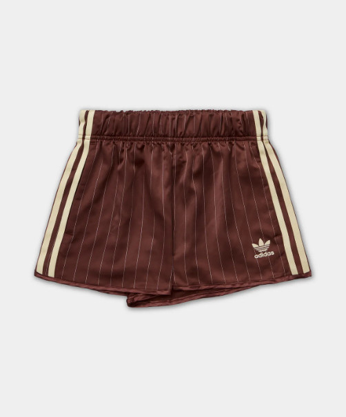 adidas Originals Pinstripe Satin Shorts KC4236 – Brown
