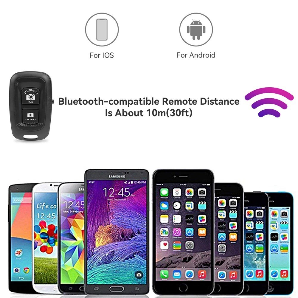 Remote Shutter Release for Phone Wireless Bluetooth-compatible Control