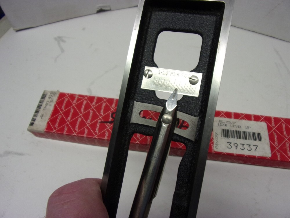 STARRETT #133B Engineers & Plumbers Level W/ Adjustable Incline Level 15".