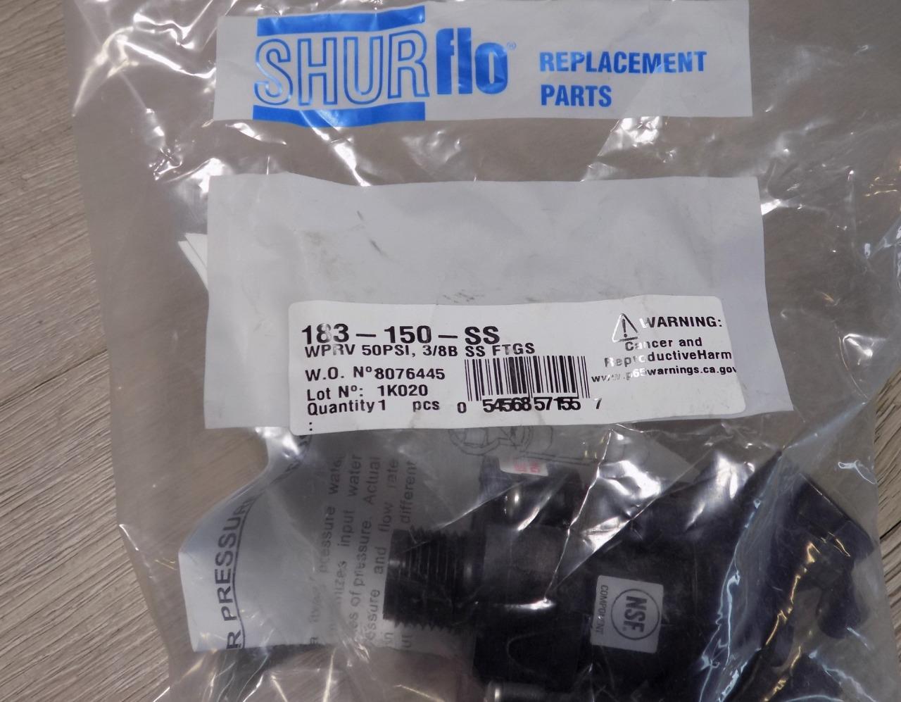 Shurflo 183-150-SS WPRV 50 PSI 3/8B