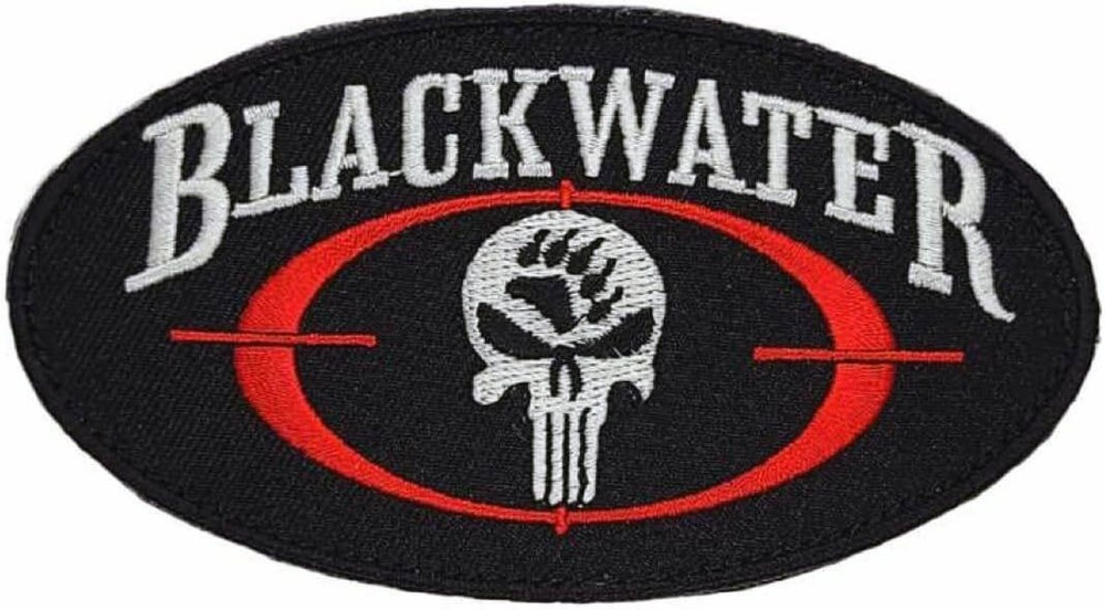 Blackwater Security Embroidered Morale Patch |2PC Hook Backing 4.5x2.5"