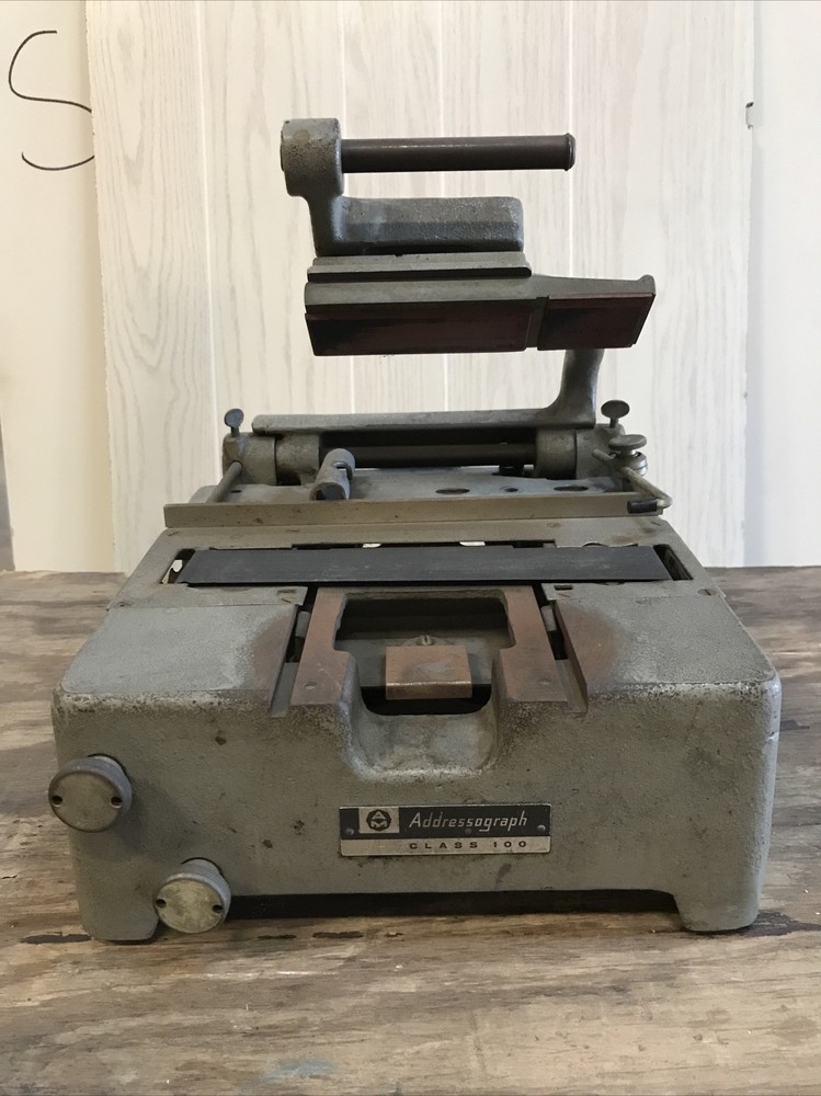 Vintage Addressograph Class 100 Embossing Machine
