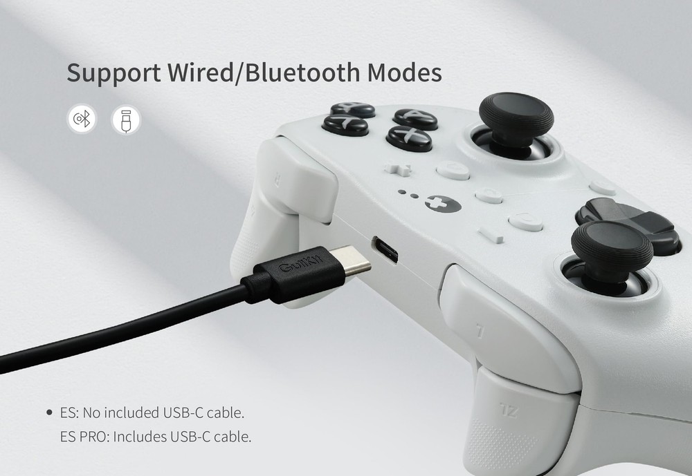 GuliKit ES PRO Wireless PC Controller – TMR PRO-White