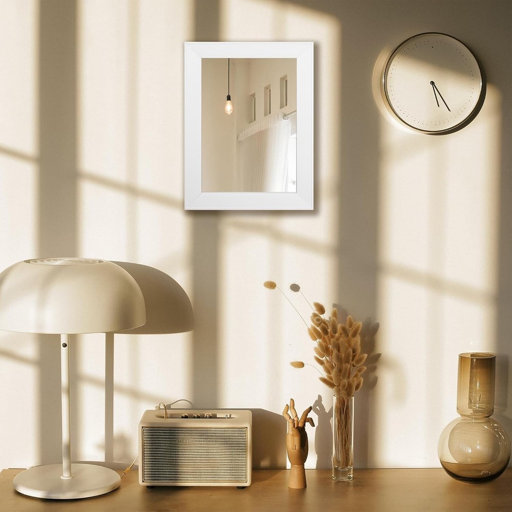 Rectangular Wall Mirror 12" x 16" Beveled Framed Mirror Bathroom Bedroom