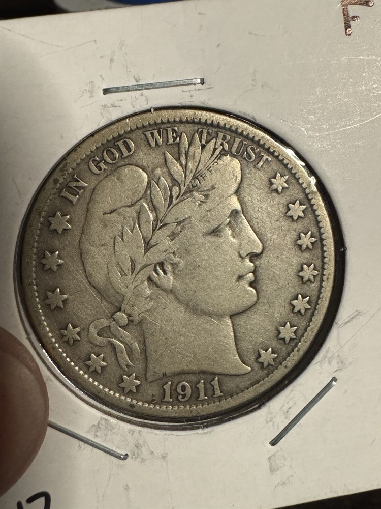 1911-S F-VF Barber Half Dollar