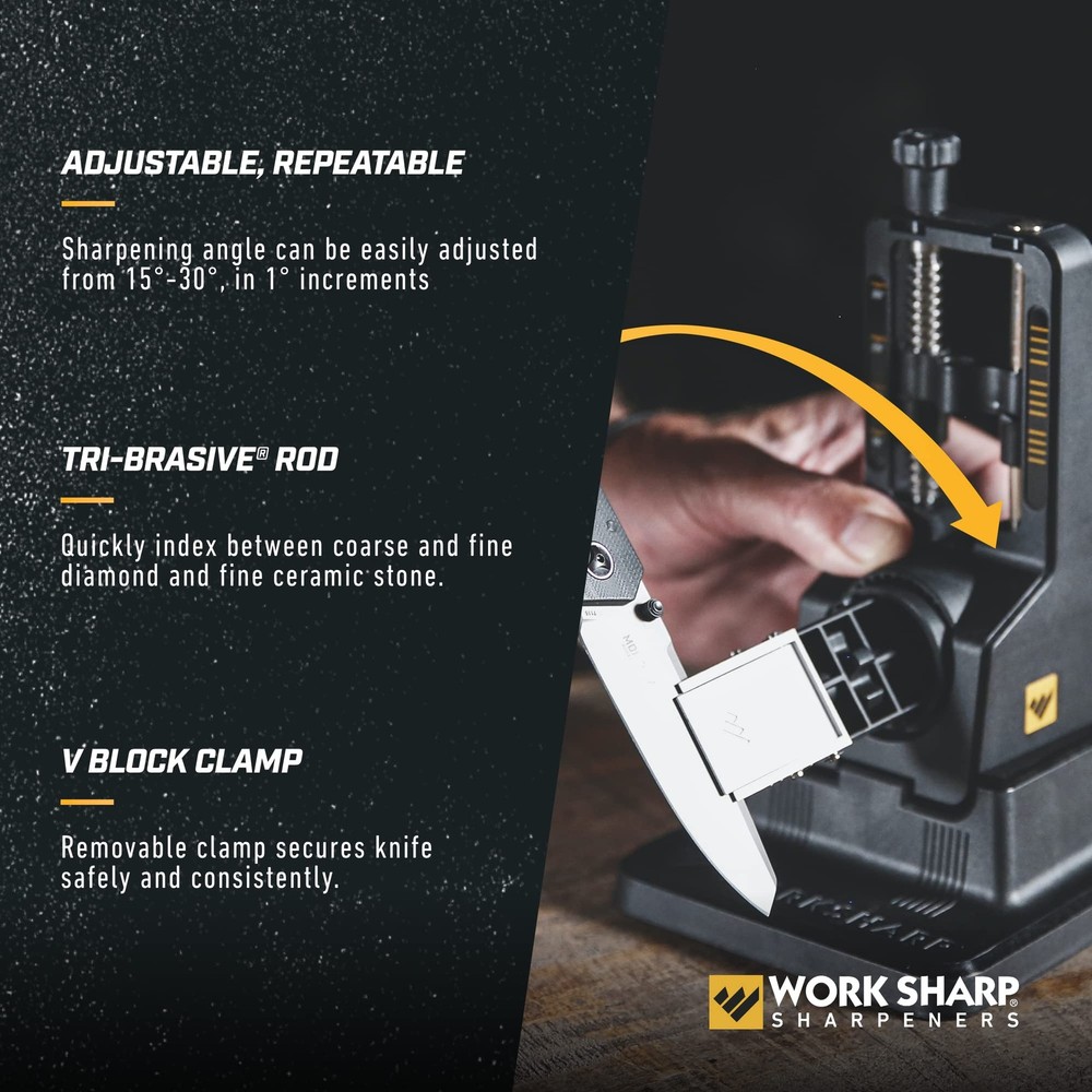 Work Sharp Precision Adjust Knife Sharpener Kit, Sharpens All Pocket and Kitc...