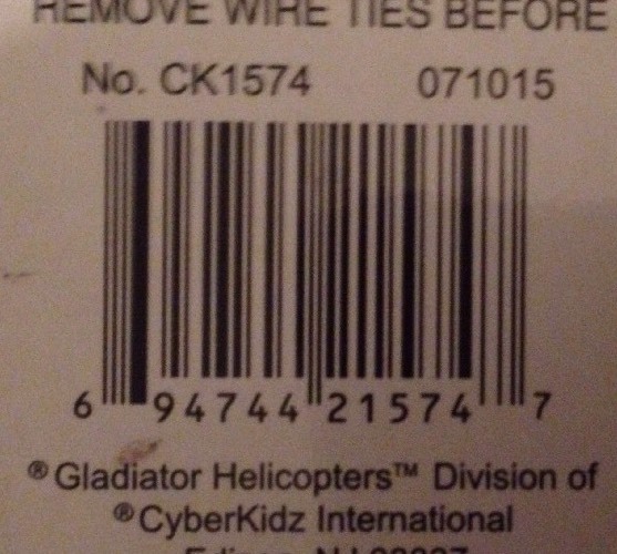 Gladiator Helicopters 2.4Ghz 4CH 6-Axis RC Mini Drone w/ 3D rollover function