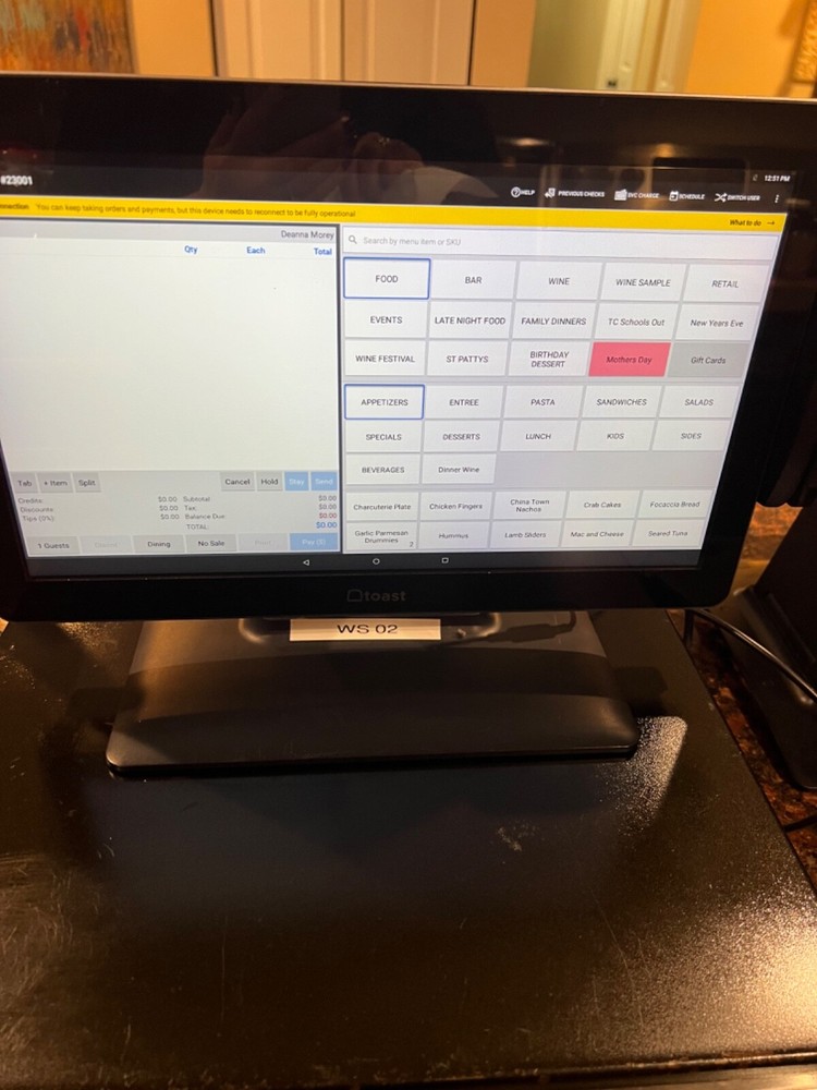 Restaurant Toast POS system 2020