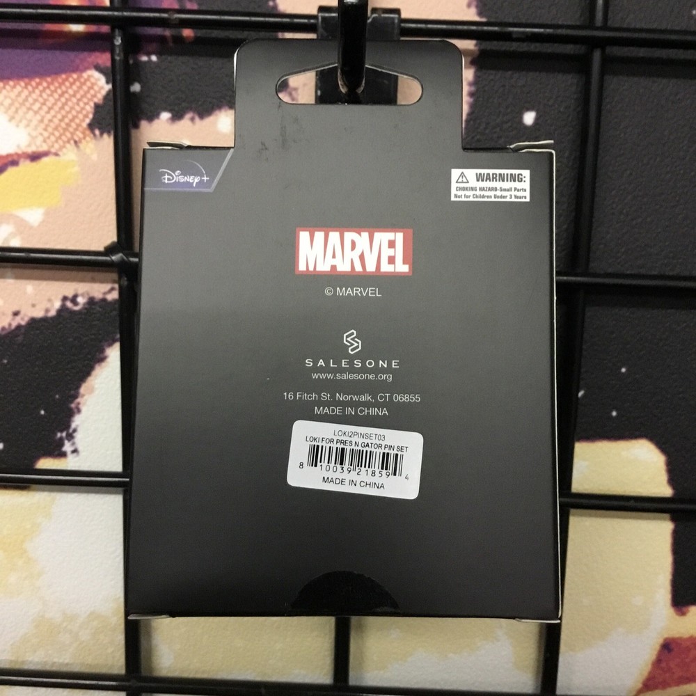 Marvel Studios Loki For President & Gator Pin Set